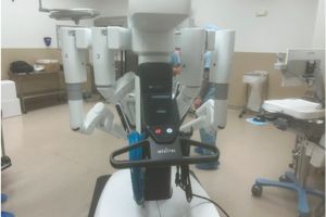 Medical imaging equipment in hospital room