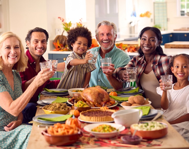 Family having a feast